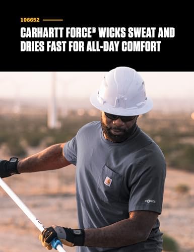 Carhartt Men's Force Relaxed Fit Midweight Short-Sleeve Pocket T-Shirt, Light Huron Heather, XX-Large |